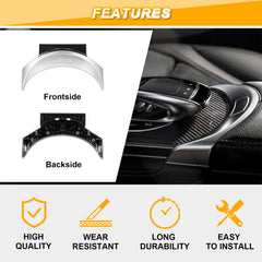 AUTOBABA console cover installed in Mercedes armrest restores original look