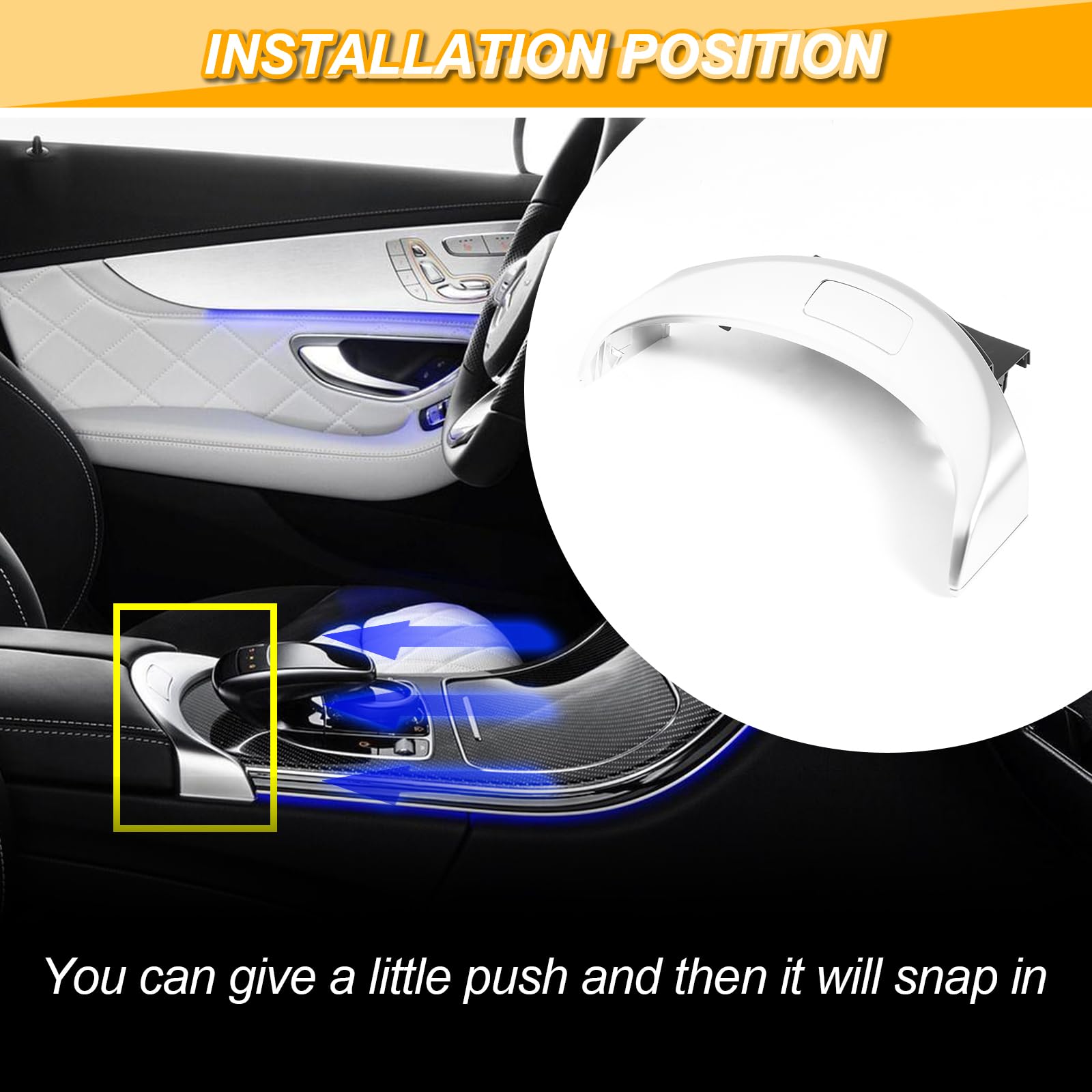 AUTOBABA release button switch cover mounting clips closeup for secure snap-in