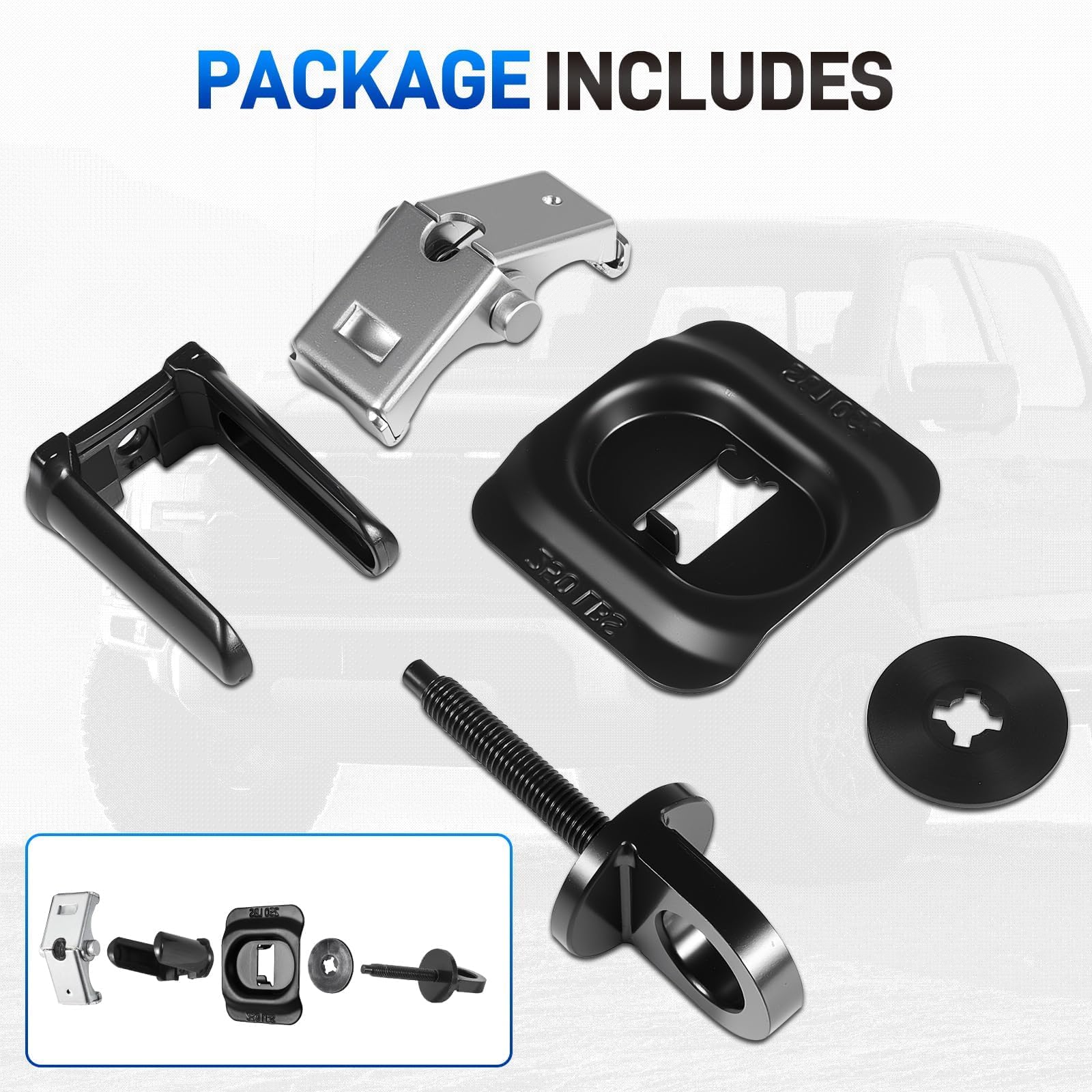 AUTOBABA anchor next to ruler showing compact size for accurate fit