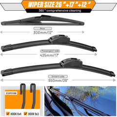 AUTOBOO 17-inch blade profile detail showing contour for consistent contact