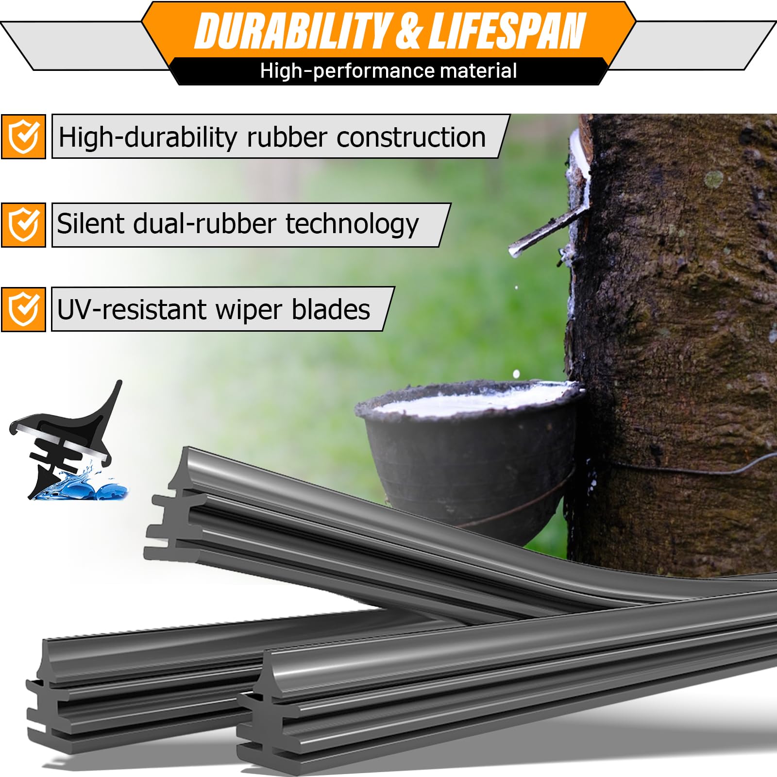 AUTOBOO complete four-blade set ready for front and rear replacement