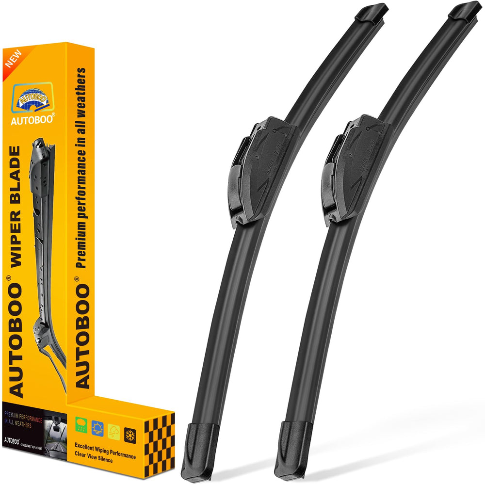 AUTOBOO front packaging of 22-inch blades showing model and pair — clear replacement info