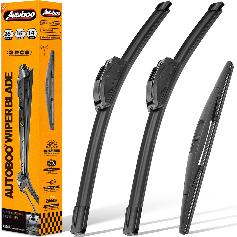AUTOBOO three-piece set packaging showing included blades and sizes for quick purchase benefit