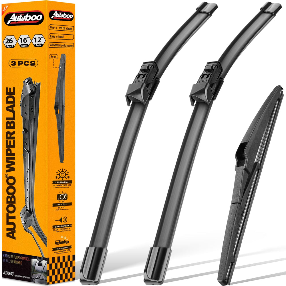 AUTOBOO front packaging showing full Lexus NX wiper kit for quick replacement