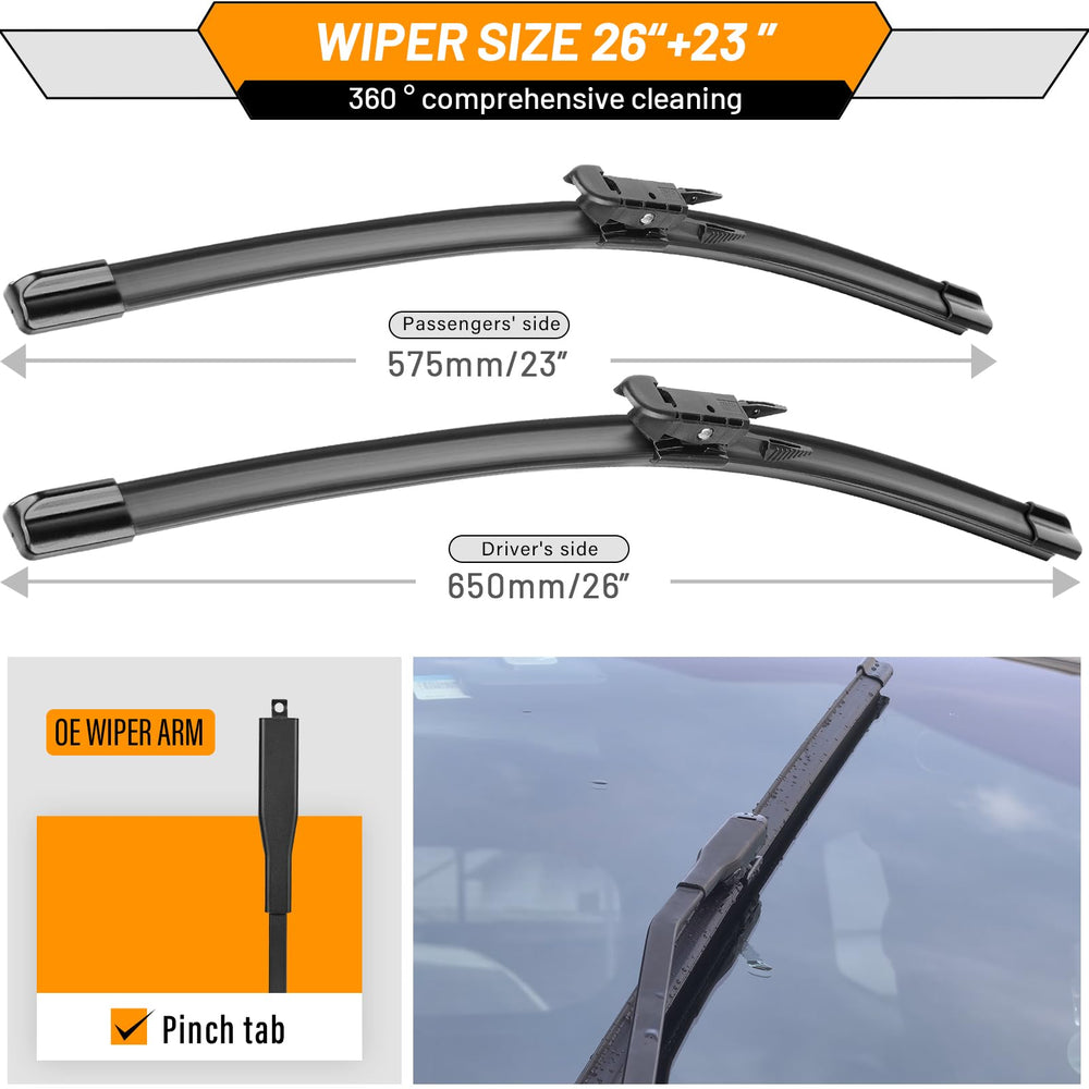 AUTOBOO blades installed on Toyota Tundra windshield offering improved visibility in rain
