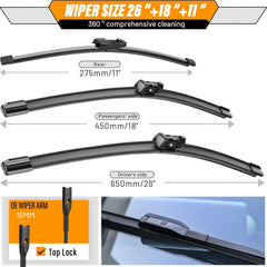 AUTOBOO rear 11-inch blade in hand showing compact fit and scale