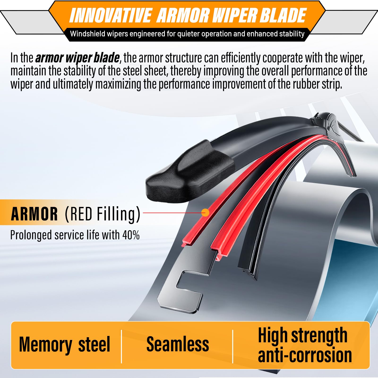 AUTOBOO rear 16 inch blade mounted on tailgate enhancing rear visibility