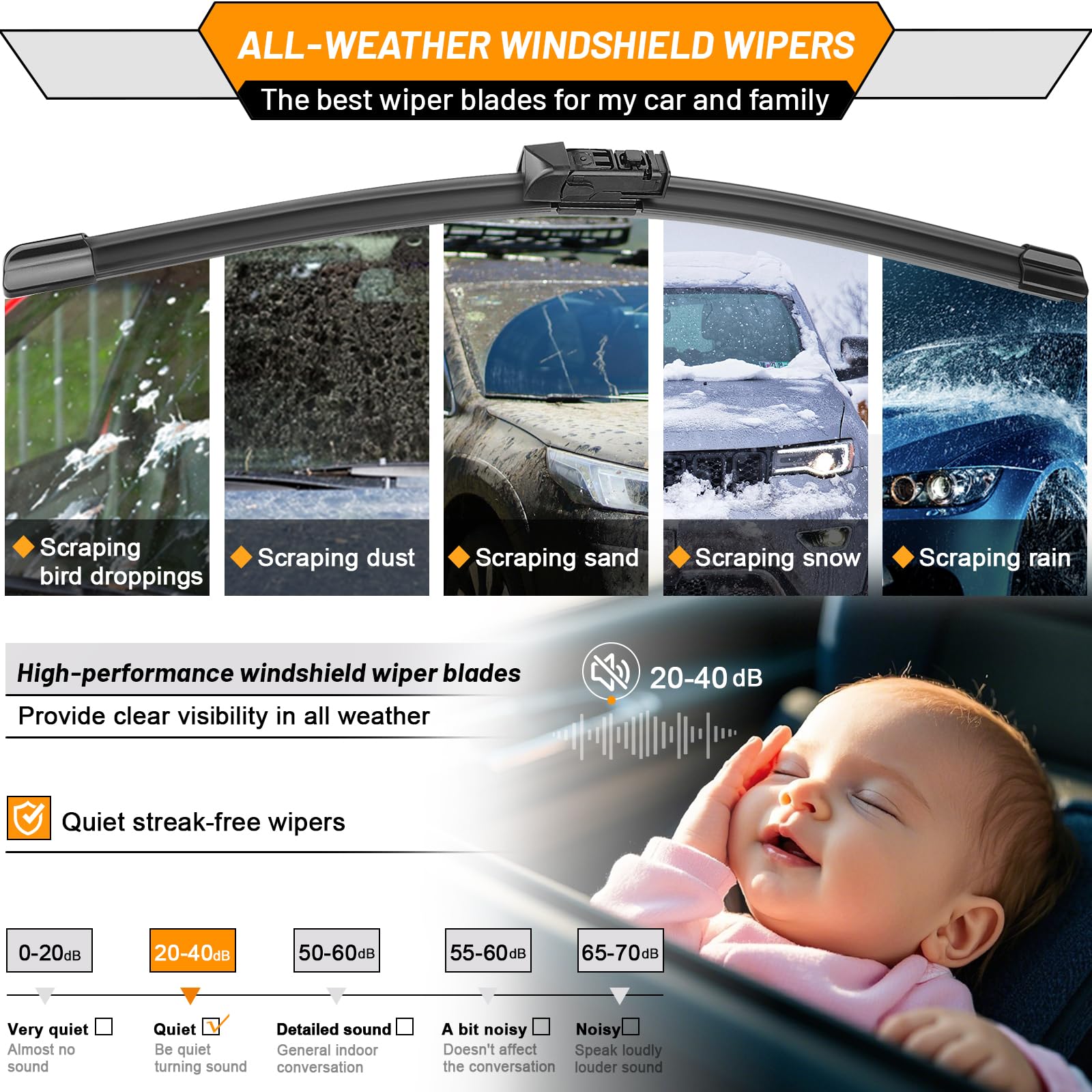 AUTOBOO rear wiper blade mounted for improved rear window clarity