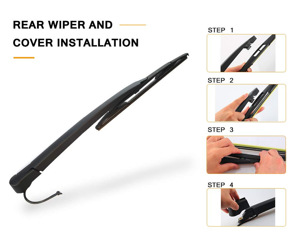 AUTOBOO arm and blade beside ruler, exact OEM-fit measurement benefit