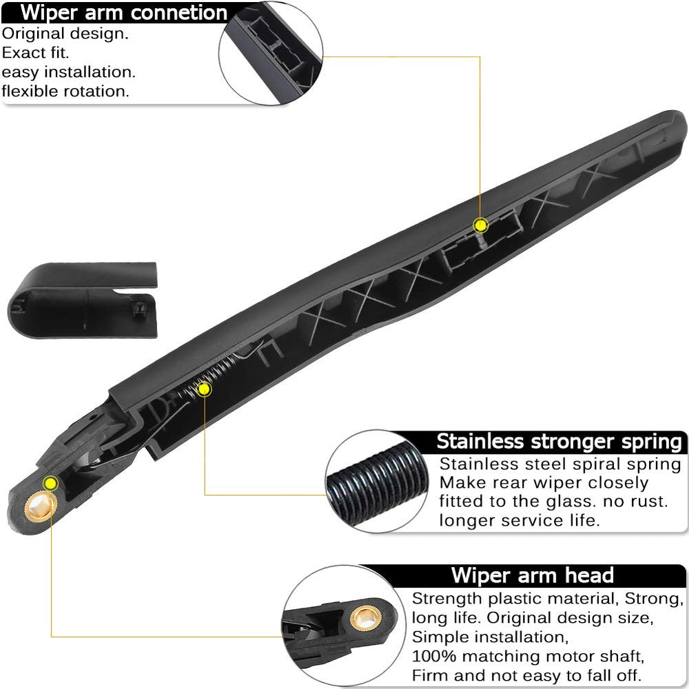 AUTOBOO close-up of wiper blade rubber showing smooth wiping surface