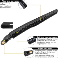 AUTOBOO close-up of wiper blade rubber showing smooth wiping surface