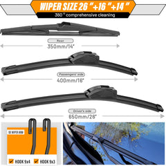 AUTOBOO wiper mounted on Tucson driver side demonstrating easy installation and fit