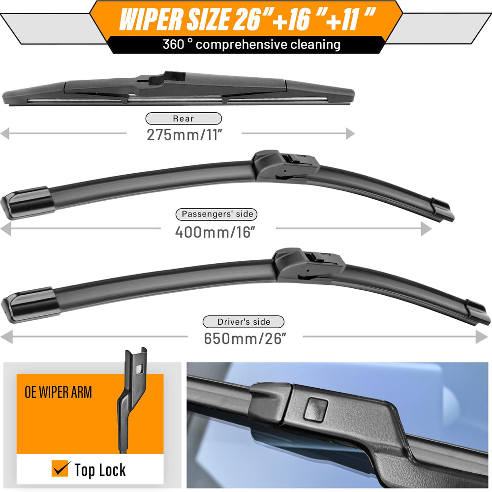 AUTOBOO wiper mounted on Chevy Trax windshield improving visibility
