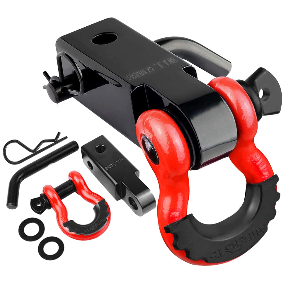 AUTOBOTS front view of red hitch receiver showing fit and finish benefit