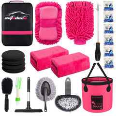 AUTODECO front layout showing all kit items for complete car care