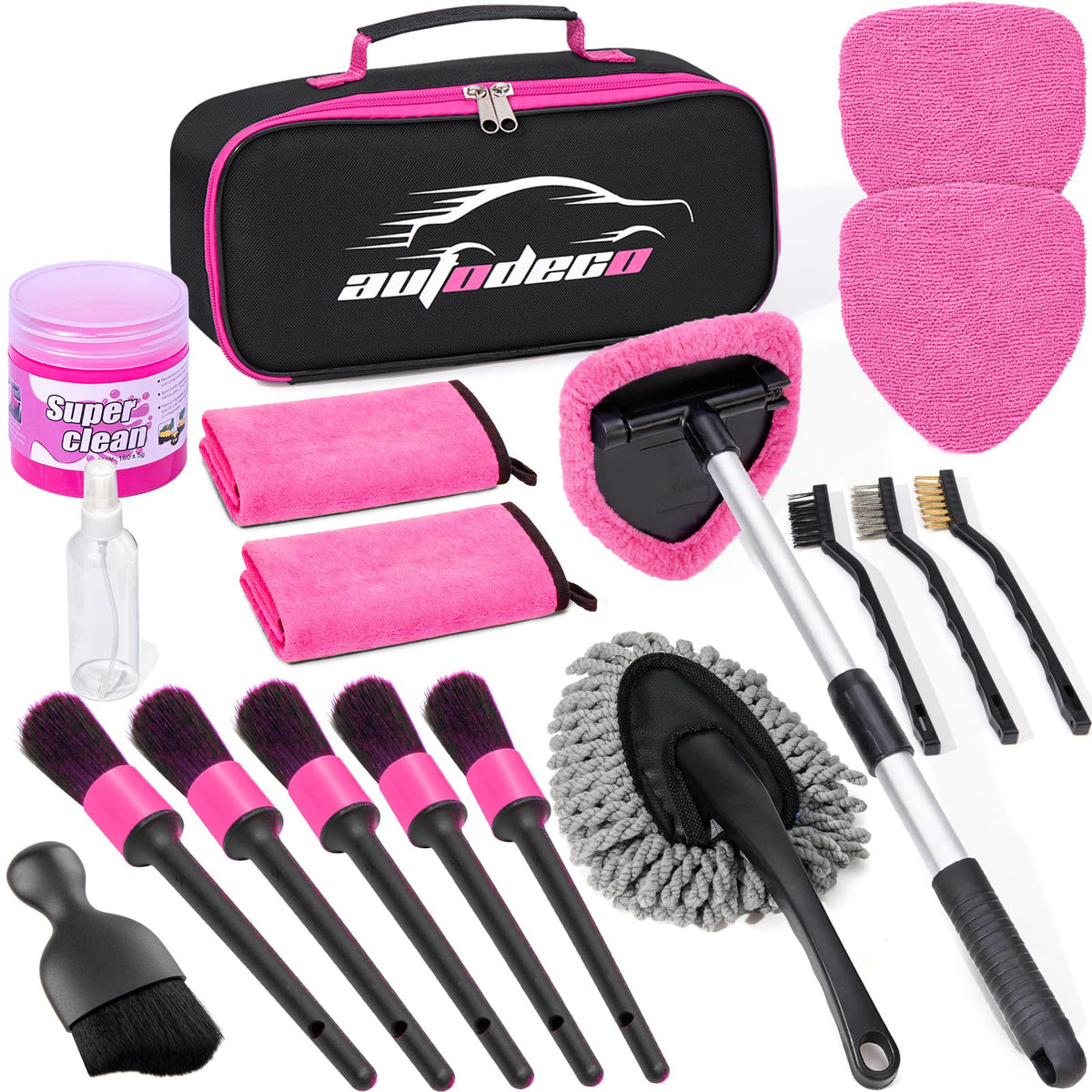 AUTODECO front packaging showing full 17-piece kit and benefits