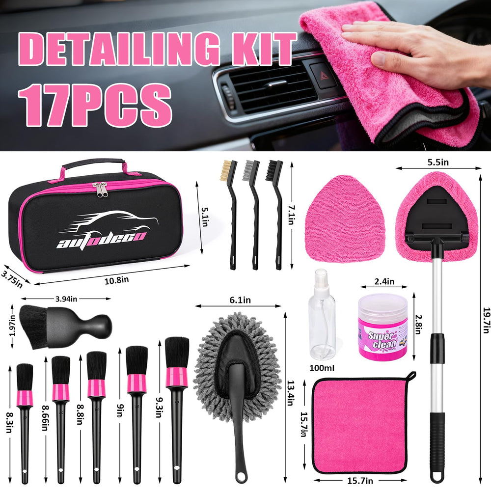 AUTODECO tool size compared with hand showing telescoping handle length