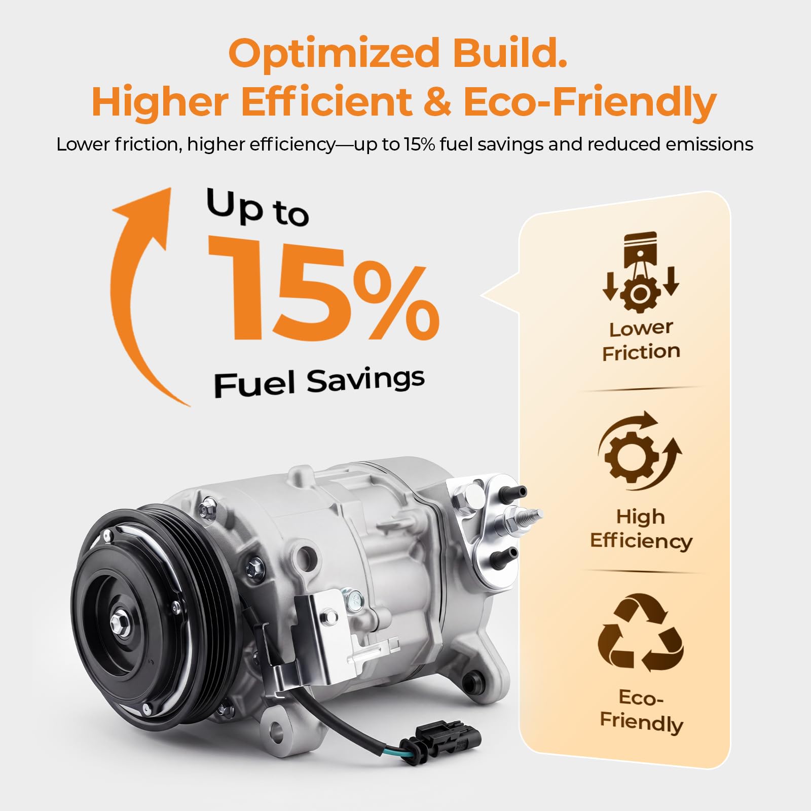 Autoexact compressor installed in engine bay demonstrating direct compatibility and easy swap