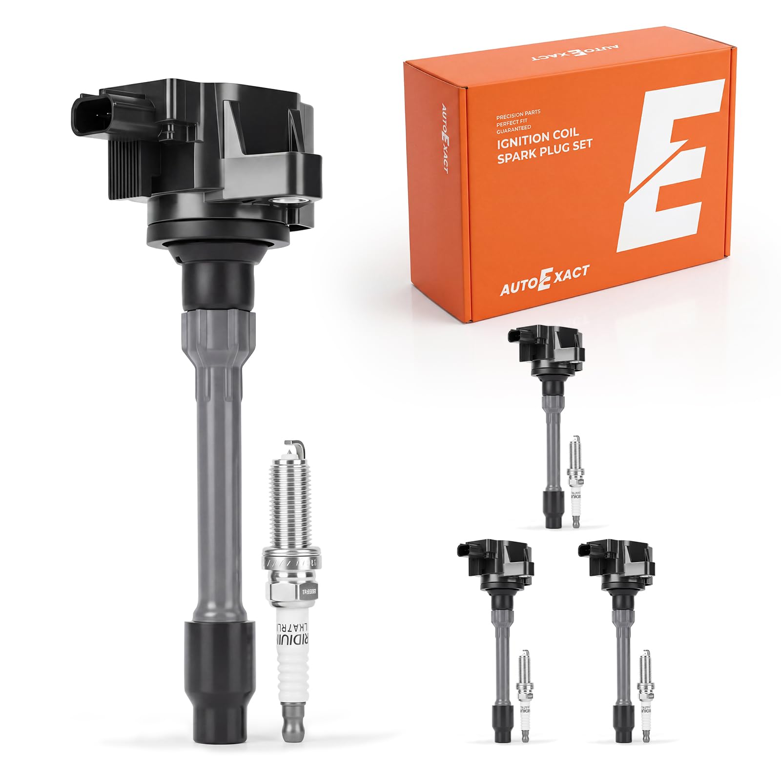 autoexact front package assembly showing complete coil and plug kit with clear labeling benefits reliability