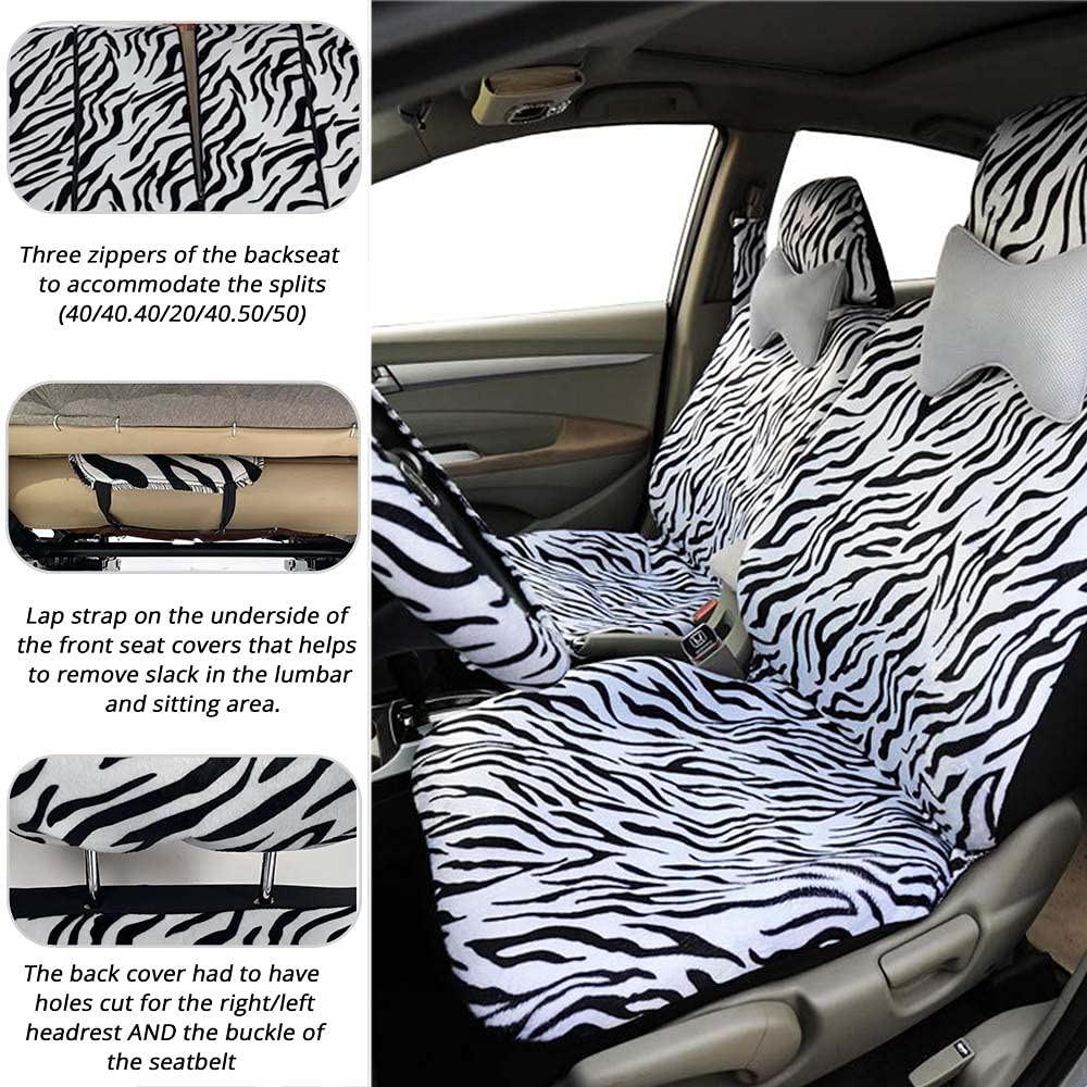AUTOFAN rear bench with zippers demonstrating fold-down compatibility and secure fit