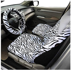 AUTOFAN 15-inch steering wheel cover offering improved grip and matching zebra print
