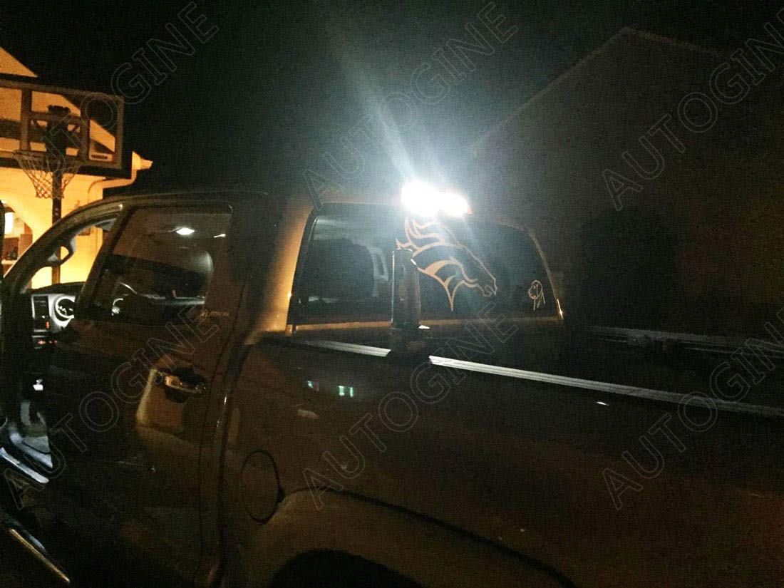 AUTOGINE license plate lights at night enhancing rear illumination