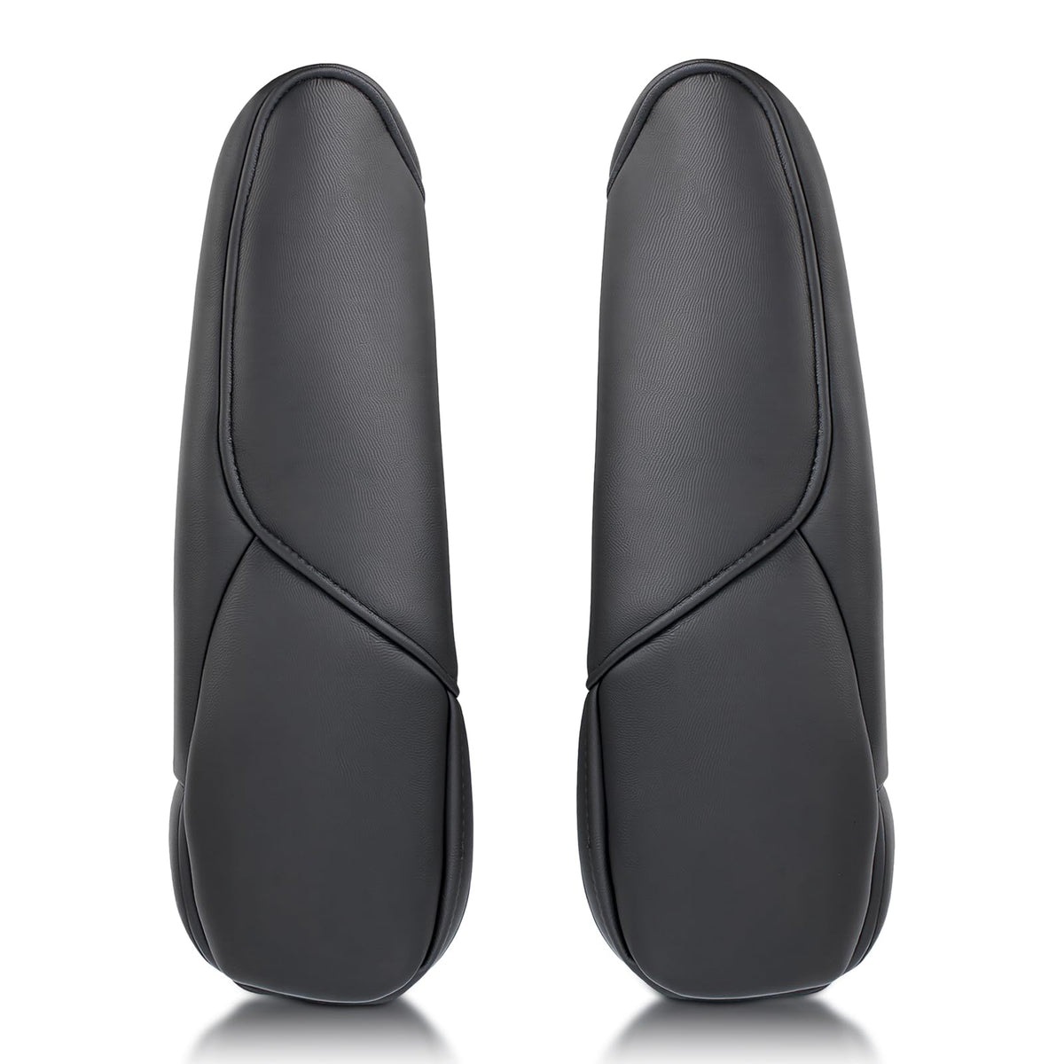 AUTOKAY front armrest cover front view showing sleek black finish and renewed look