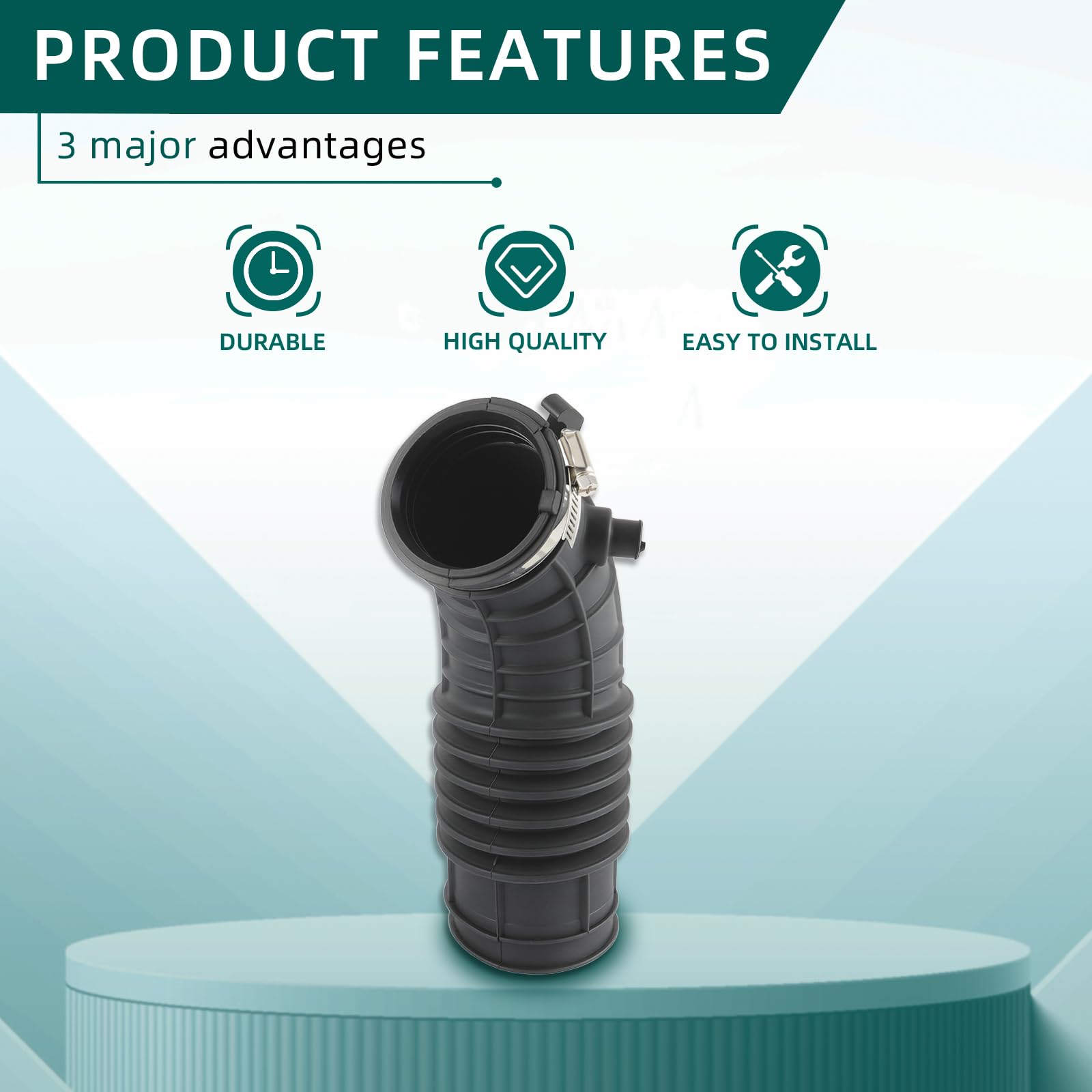 AUTOKAY hose next to ruler showing accurate size for direct replacement
