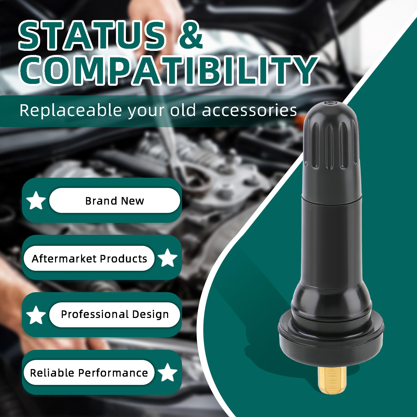 AUTOKAY valve stem installed on wheel demonstrating airtight seal benefit