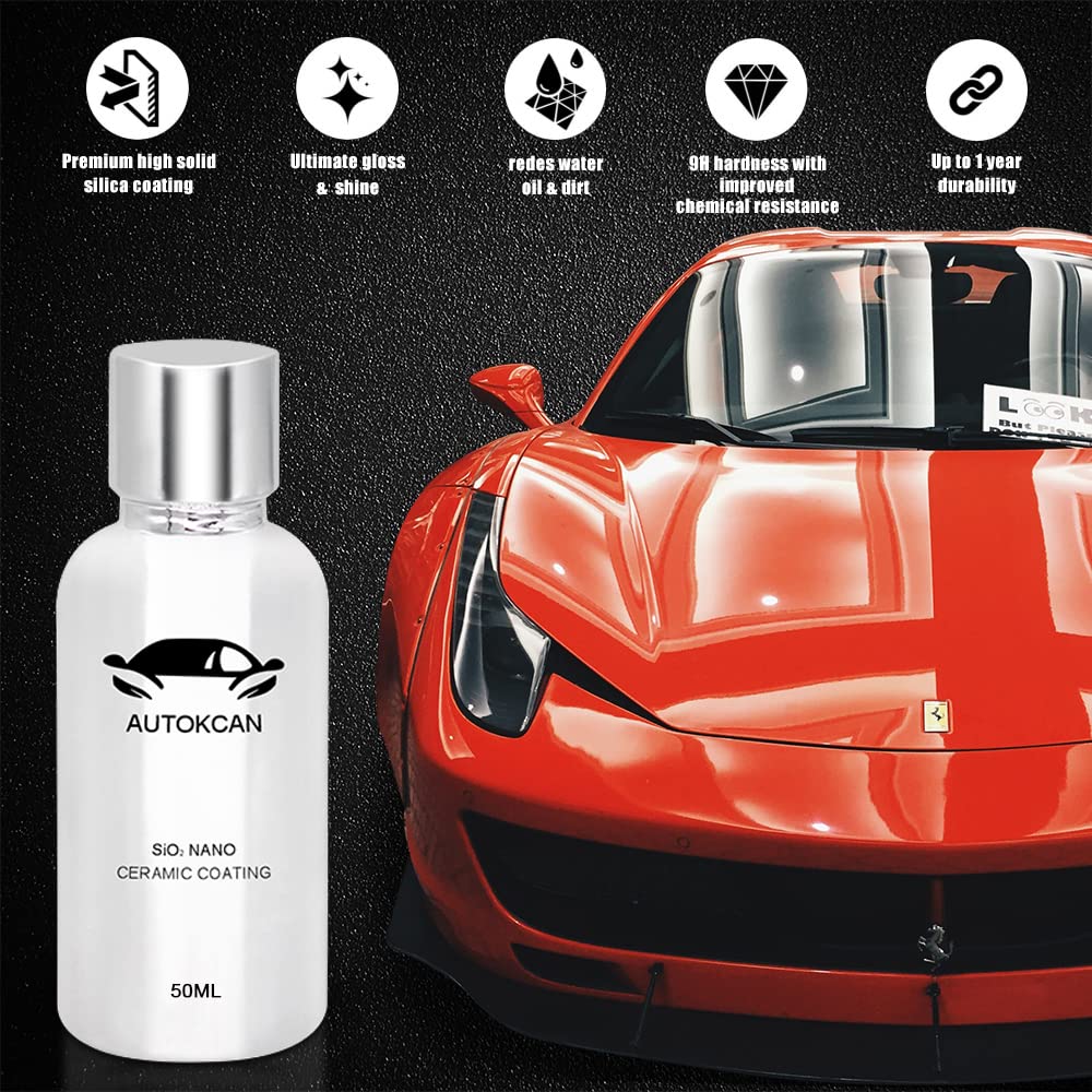 Autokcan water beading on hood illustrating strong hydrophobic protection