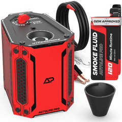 AutoLine Pro HyperSmoke front panel showing controls and ports for fast setup