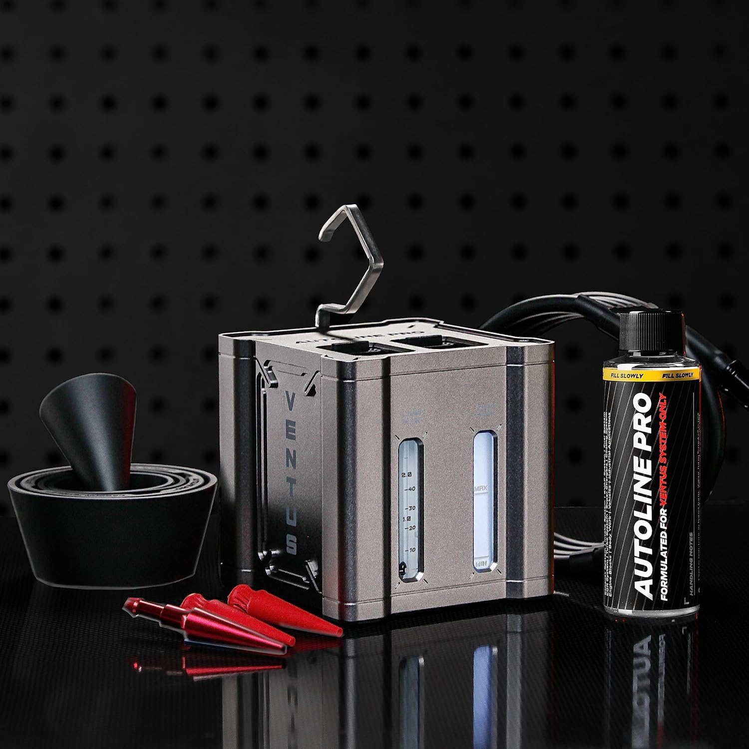AutoLine Pro Ventus adapter kit laid out for versatile sealing and injection