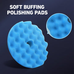 Autolock pads mounted on a dual-action polisher demonstrating ease of use