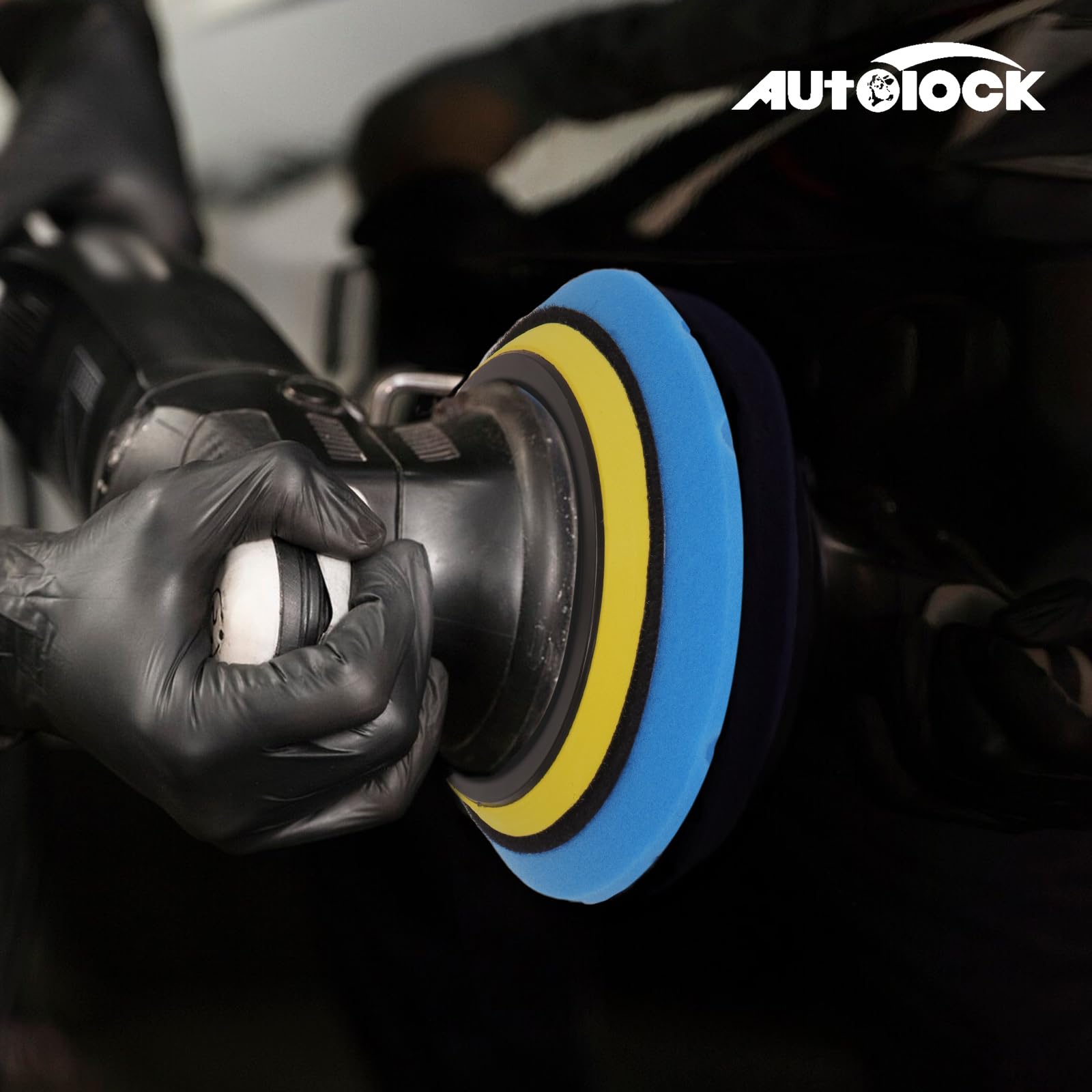 Autolock polishing action on car door showing restored gloss and reduced swirls