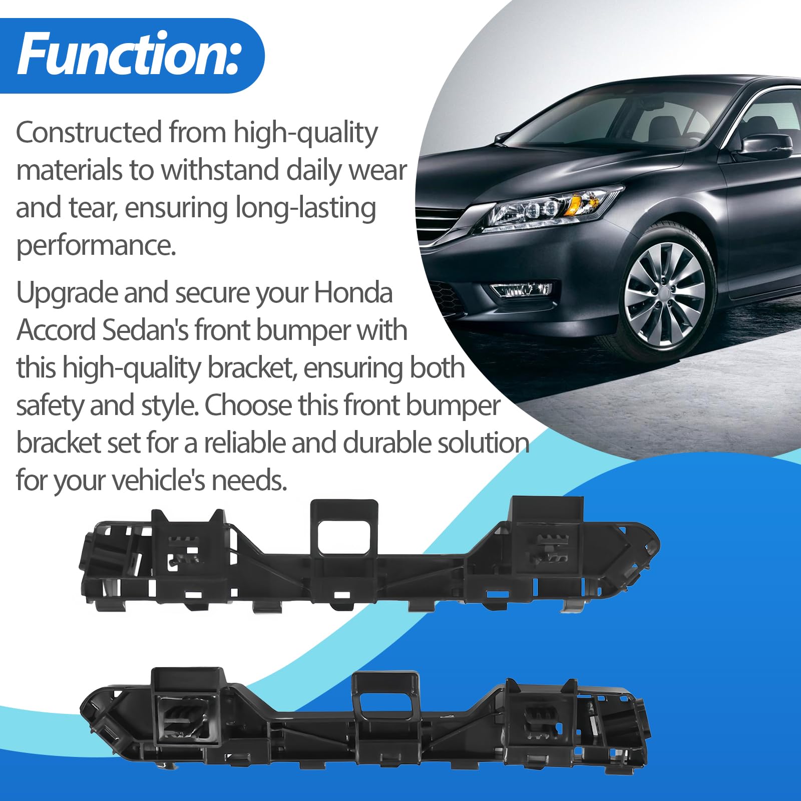 Automkt bracket installed on a 2015 Honda Accord front demonstrating restored fit
