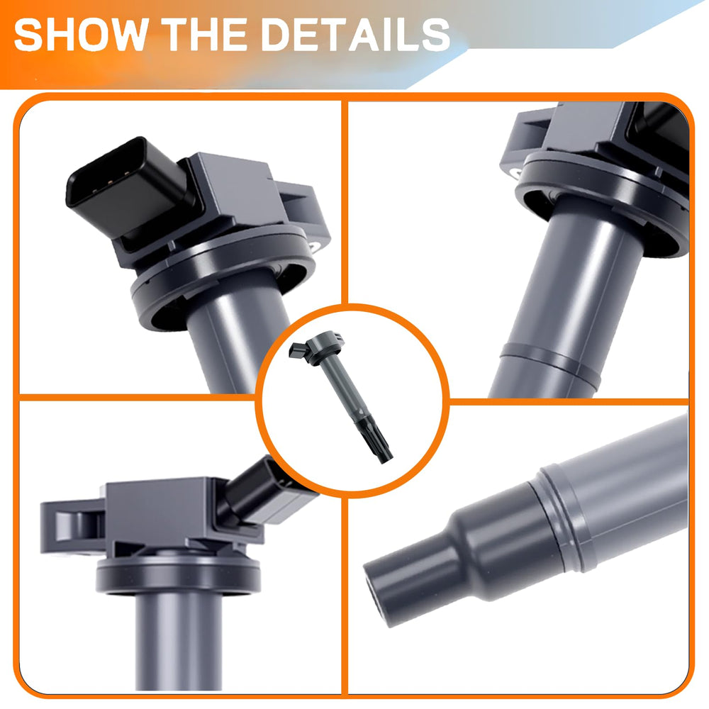 Automost close-up of ignition coil and spark plug showcasing durable construction and fit