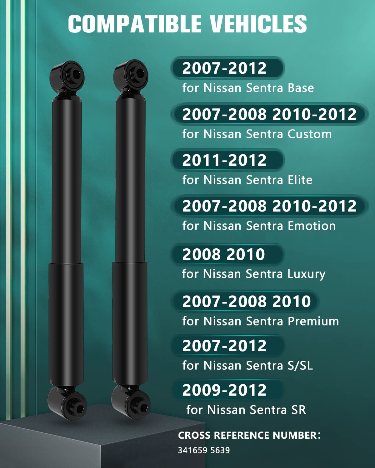 AUTOMUTO rear struts installed on a Sentra demonstrating improved rear stability