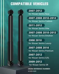AUTOMUTO rear struts installed on a Sentra demonstrating improved rear stability
