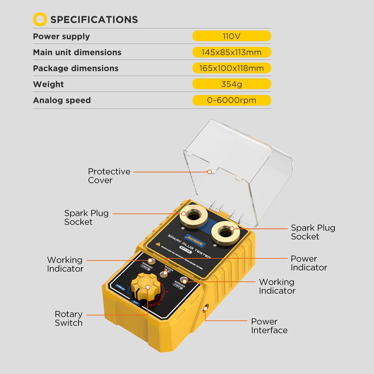 AUTOOL ABS housing texture and vents for durable heat resistance