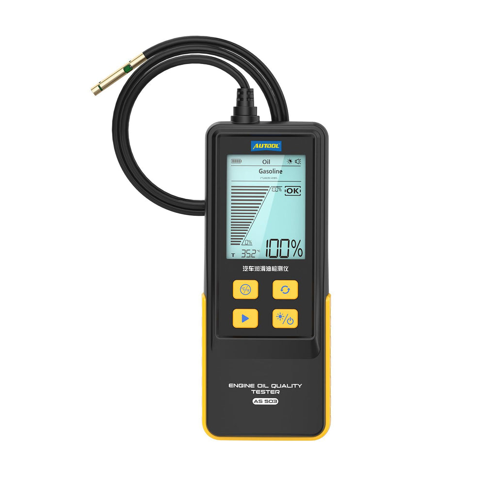 AUTOOL AS503 front display showing transmittance and status for quick decisions