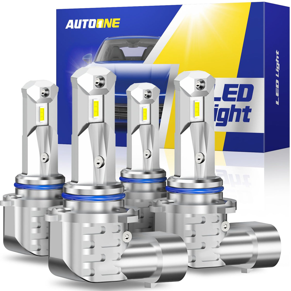 AUTOONE front packaging showing bulb combo and benefits