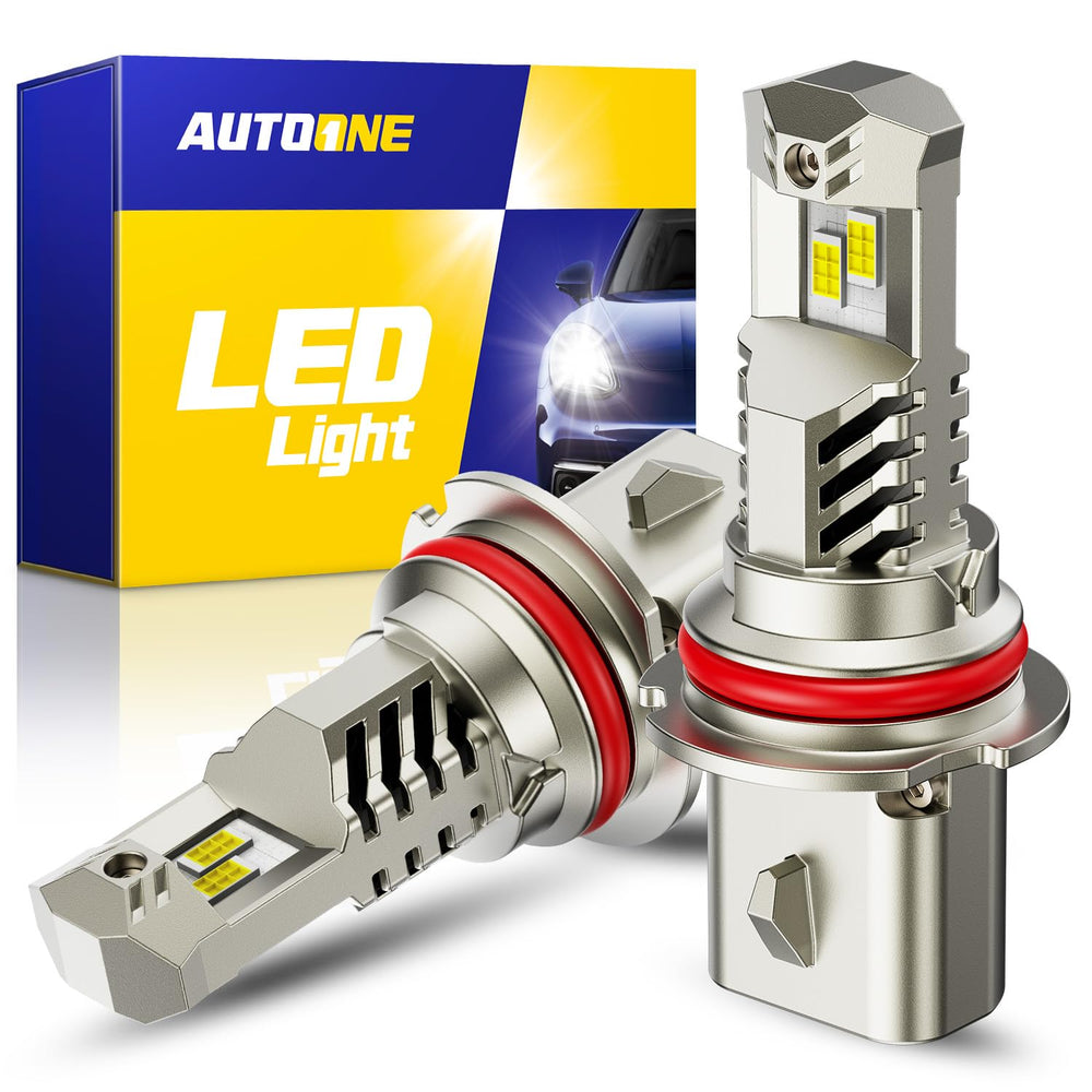 AUTOONE front view pack of 2 bulbs showing ready-to-install set