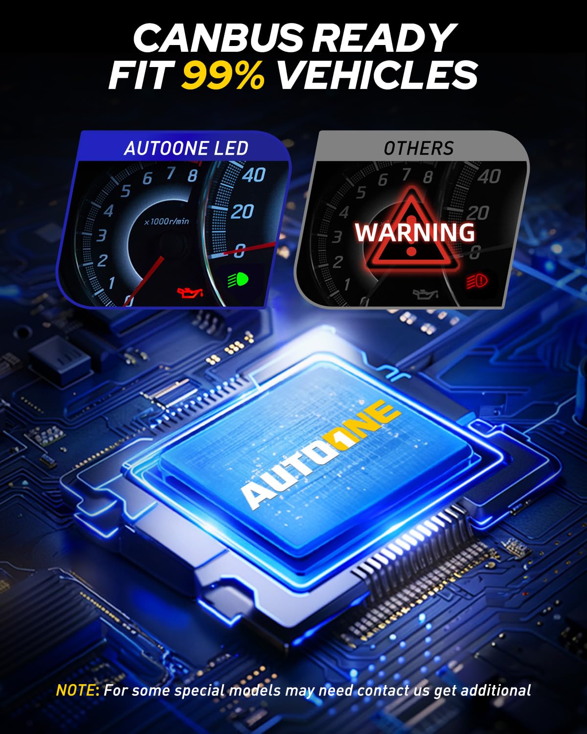 AUTOONE product label and specs for compatibility check