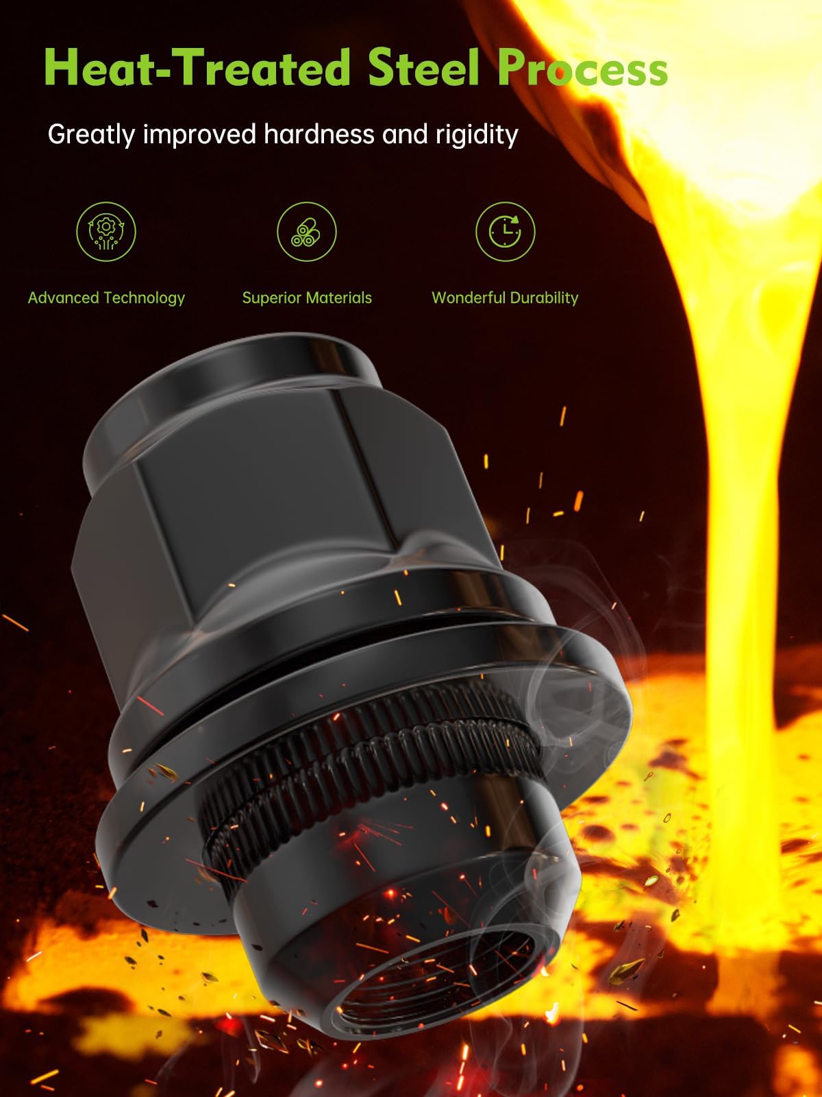 AUTOPTIM black triple-chrome finish highlighting rust resistance and look