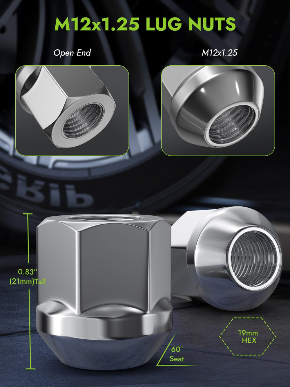 AUTOPTIM close-up of M12x1.25 threads showing precision fit for reliable engagement