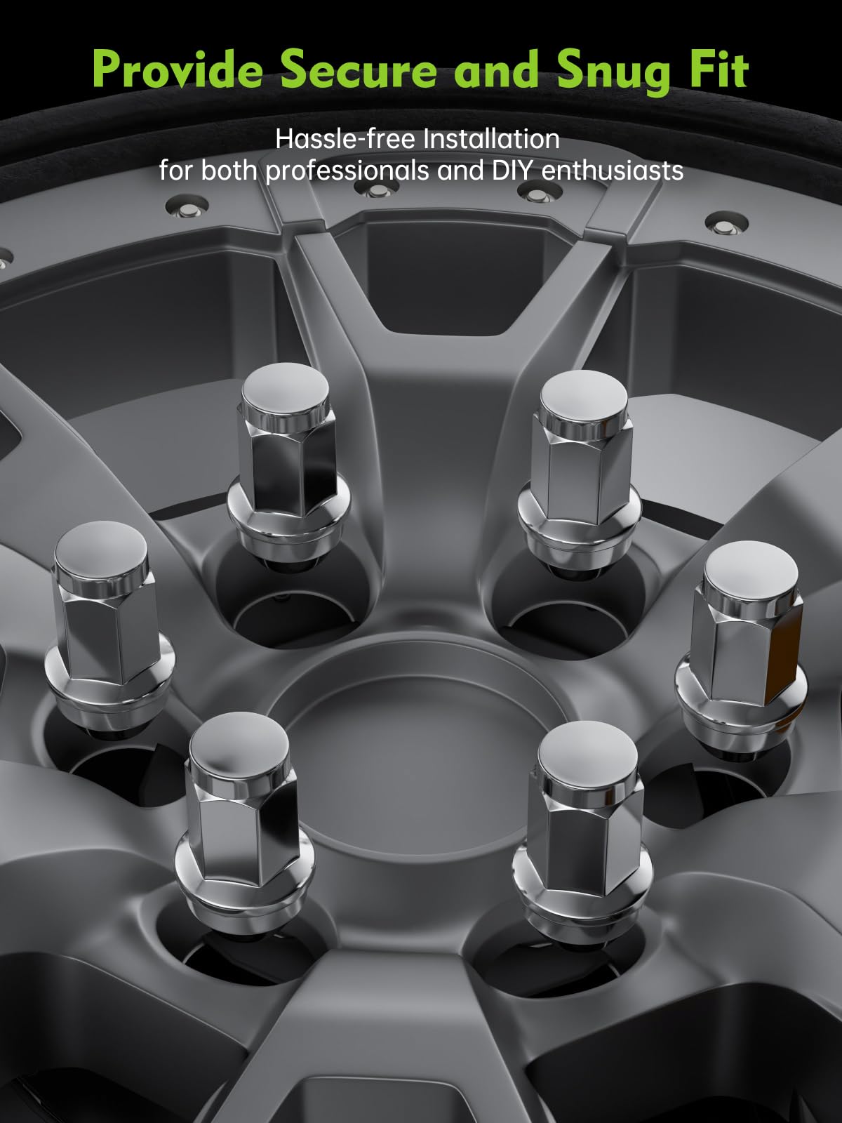 AUTOPTIM lug nut beside 21mm socket showing proper tool fit and easy installation
