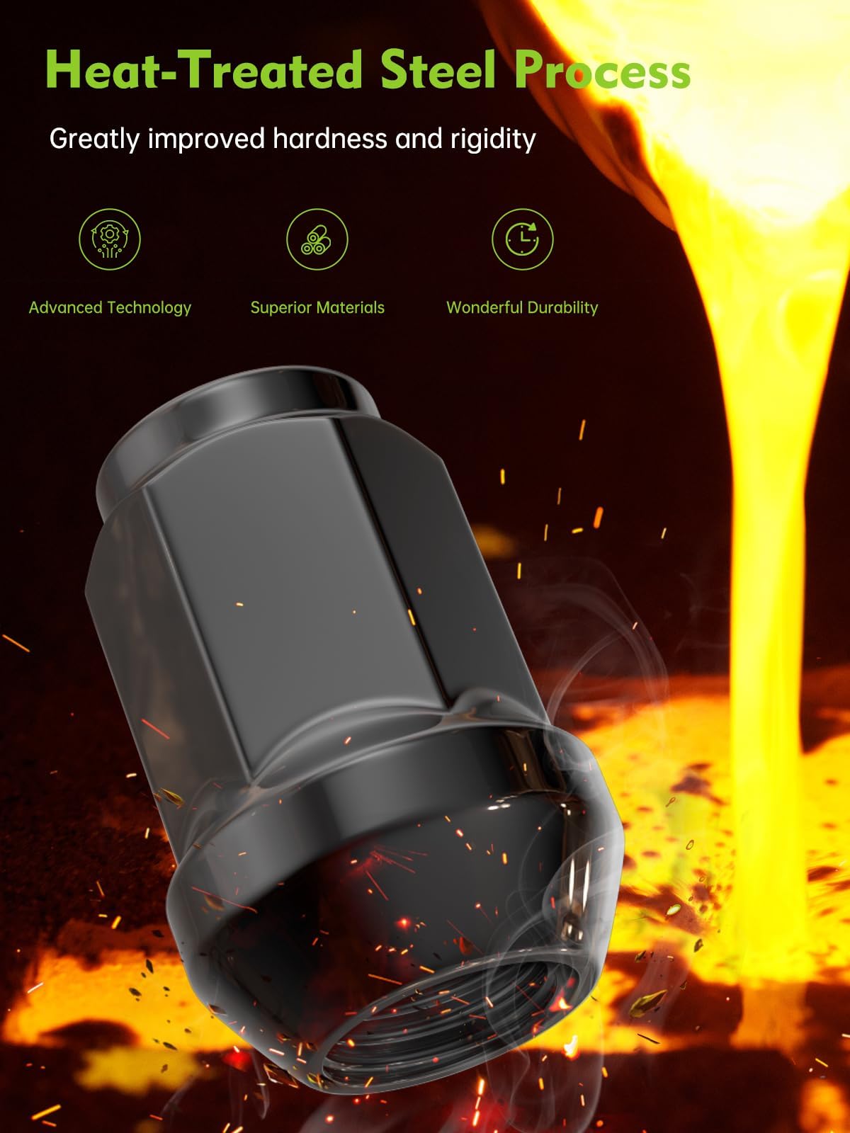 AUTOPTIM black zinc finish texture highlighting corrosion resistance benefit