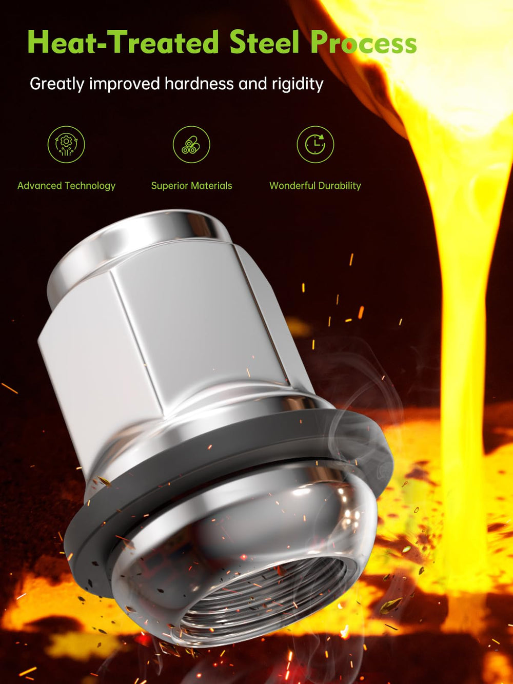 AUTOPTIM lug nut installed on a Honda wheel demonstrating correct OEM-style fit and protection