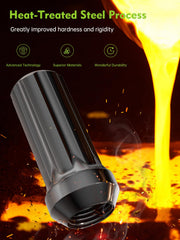 AUTOPTIM lug nuts installed on wheel illustrating corrosion resistance and fitment