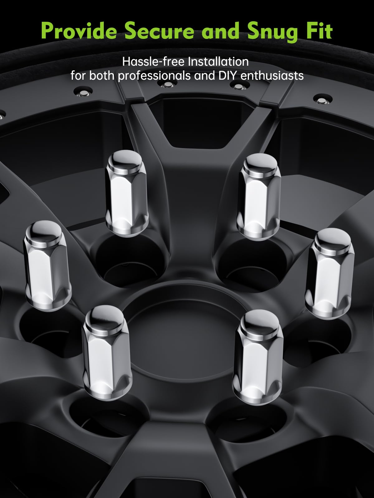 AUTOPTIM pile of chrome lug nuts highlighting triple chrome finish, corrosion resistance